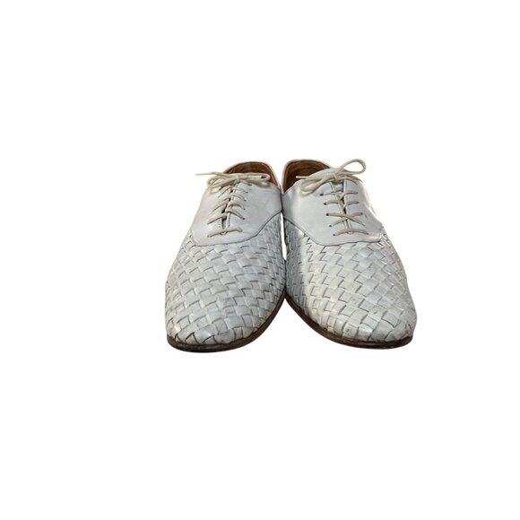 Vintage Nunn Bush White Woven Intrecciato Leather Lace-Up Brogues Mens Size 10 main image 10